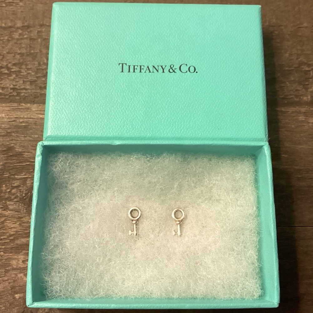 SOLD Tiffany & Co. Sterling Key Earrings